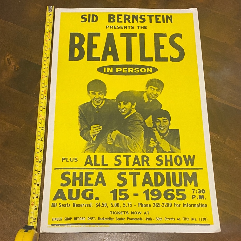 Vintage Beatles Concert Poster